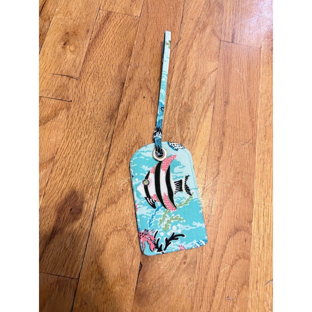 Vera Bradley Turquoise Sea Ocean Fish Luggage Tag